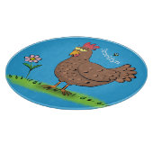 Planche À Découper Drôle poulet rustique whimsical dessin animé (Coin)