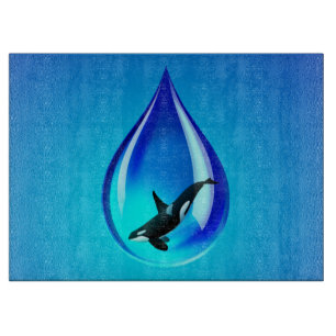 Planche À Découper Drop d'eau et Orca