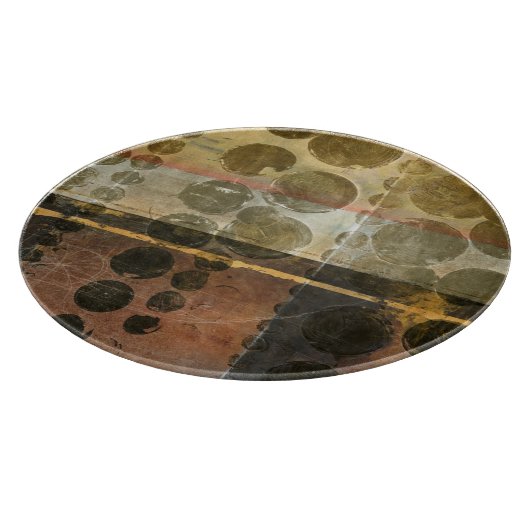 Planche À Découper Droplets verts circulaires (Coin)