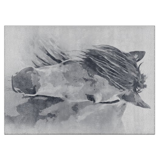 Planche à découper du cheval blanc (Devant)