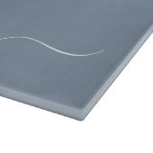 Planche À Découper Dusty Blue minimaliste moderne Monogramme élégant (Coin)