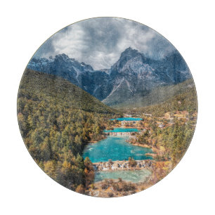 Planche À Découper Eau   Blue Moon Lake, Chine