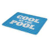 Planche À Découper Eau de piscine bleue cool lignes ondulées fines su (Coin)