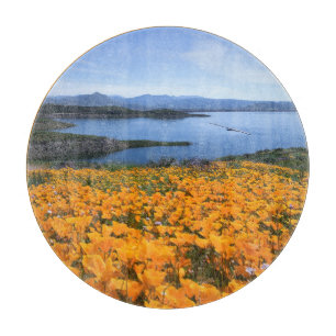 Planche À Découper Eau Lac California Avec Des Pépites D'Or