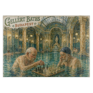 Planche À Découper Échecs dans les bains Gellert Budapest Hongrie