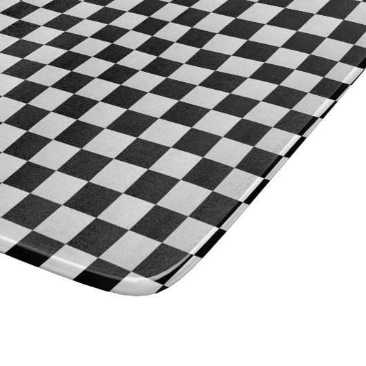 Planche À Découper Échecs d'impression de crocodile noir et blanc (Coin)