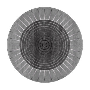 Planche À Découper Éclat de soleil géométrique moderne - Gris hématit