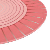 Planche À Découper Éclat de soleil géométrique moderne - Rose corail (Coin)