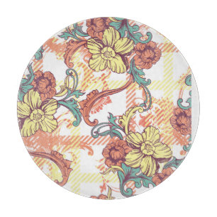 Planche À Découper Eclectique Baroque Fabric Motif Plaid