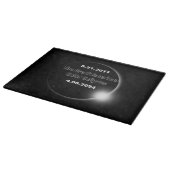 Planche À Découper Éclipse solaire double datée 2024 & 2017 (Coin)