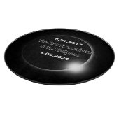 Planche À Découper Éclipse solaire double datée 2024 & 2017 (Coin)