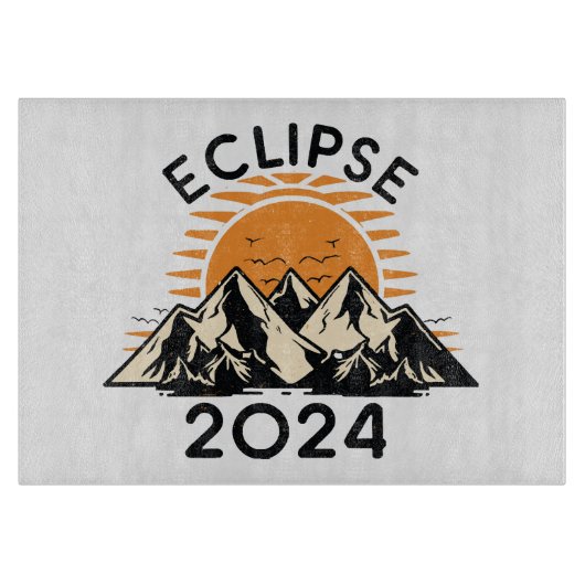 Planche À Découper Éclipse solaire totale 2024 (Devant)