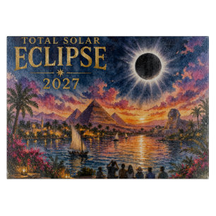 Planche À Découper Éclipse solaire totale de 2027 en Égypte