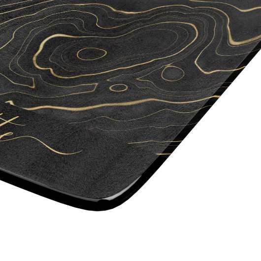 Planche À Découper Écriture de nom de pierre en marbre noir (Coin)