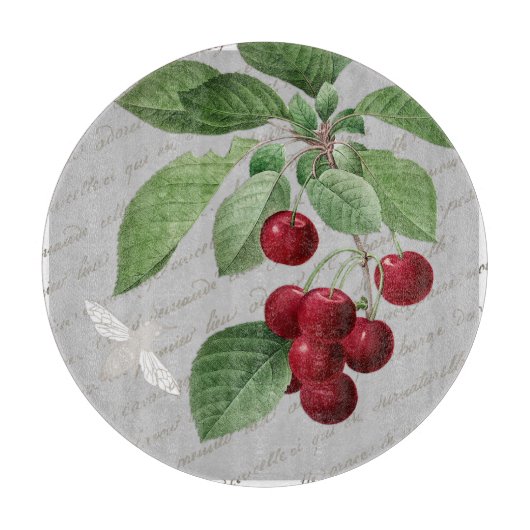 Planche À Découper Écriture française des années 1800 Royal Cherries  (Devant)