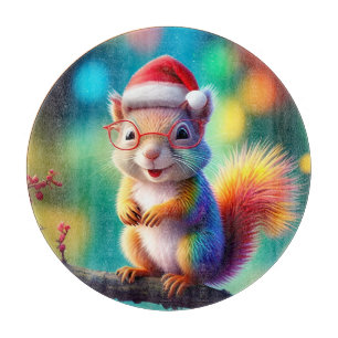 Planche À Découper Écureuil de Noël Comme Père Noël-56765
