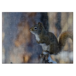 Planche À Découper Écureuil d'hiver, animal Brown, photo canadienne
