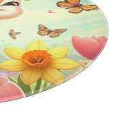 Planche À Découper Écureuil du printemps mignon et heureux (Coin)