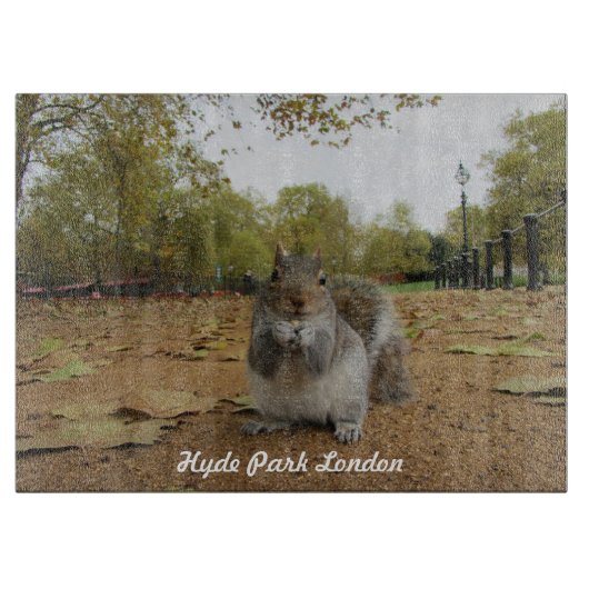 Planche À Découper Écureuil gris Hyde Park Londres. (Devant)