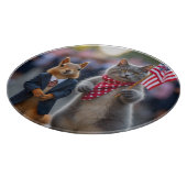 Planche À Découper Écureuil patriotique et chat (Coin)