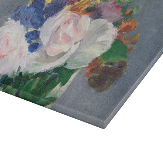 Planche À Découper Edouard Manet - Fleurs dans un Vase de Cristal (Coin)