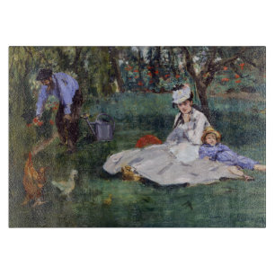 Planche À Découper Edouard Manet - La famille Monet dans leur jardin