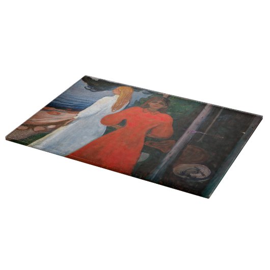 Planche À Découper Edvard Munch - Rouge et Blanc (Coin)