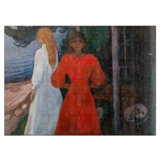 Planche À Découper Edvard Munch - Rouge et Blanc (Devant)