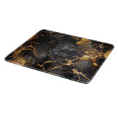 Planche À Découper Effet brillant en marbre noir et or (Coin)