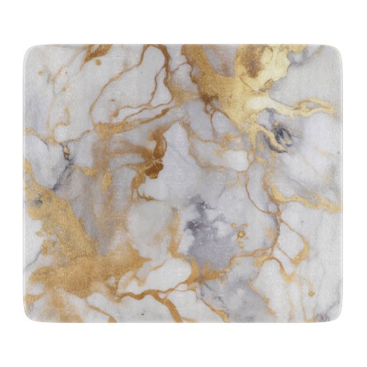 Planche À Découper Effet de marbre doré (Devant)