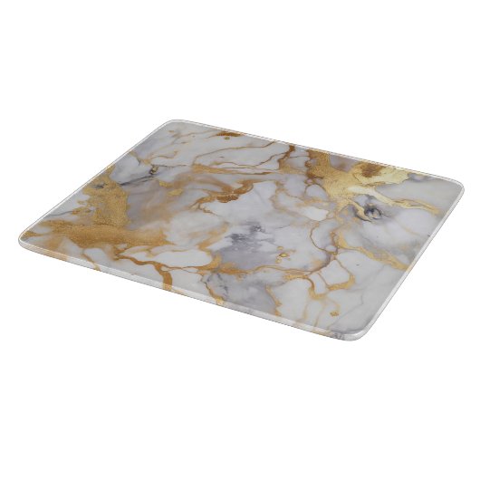 Planche À Découper Effet de marbre doré (Coin)