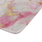 Planche À Découper Effet de marbre rose et or glamour (Coin)