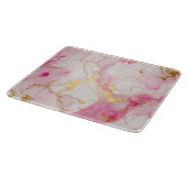 Planche À Découper Effet de marbre rose et or glamour (Coin)