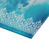 Planche À Découper Effet dentelle de Shalom sur Blue Challah (Coin)