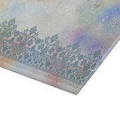 Planche À Découper Effet dentelle de Shalom sur le verre d'aquarelle  (Coin)