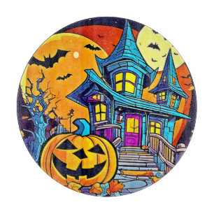 Planche À Découper Éffrayant Haunted House