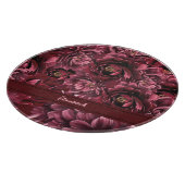 Planche À Découper Élégance des fleurs bordeaux (Coin)
