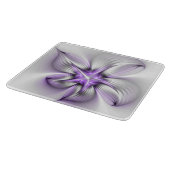 Planche À Découper Élégance florale Art Abstrait Violet Fractal moder (Coin)