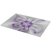 Planche À Découper Élégance florale Art Abstrait Violet Fractal moder (Coin)