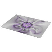 Planche À Découper Élégance florale Art fractal violet abstrait moder (Coin)