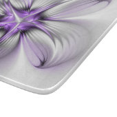 Planche À Découper Élégance florale Art fractal violet abstrait moder (Coin)