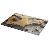 Planche À Découper Elégance géométrique or et noir (Coin)