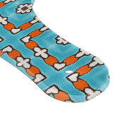 Planche À Découper Elégance moderne Bleu Orange Blanc Azulejos Carrel (Coin)