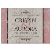 Planche À Découper Élégant 37e anniversaire du Mariage Alabaster (Devant)