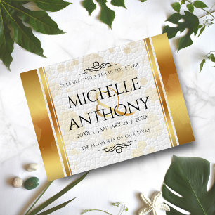 Planche À Découper Élégant 3ème anniversaire de Mariage en cuir