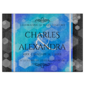 Planche À Découper Élégant 41ème anniversaire Mariage de Topaz Bleu (Devant)