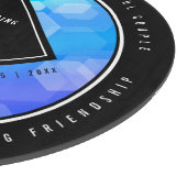 Planche À Découper Élégant 41ème anniversaire Mariage de Topaz Bleu (Coin)