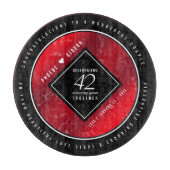 Planche À Découper Élégant 42e anniversaire du Mariage Jasper (Devant)