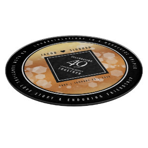 Planche À Découper Élégant 49ème anniversaire de Mariage de cuivre