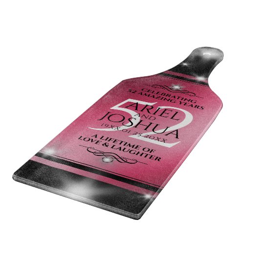 Planche À Découper Élégant 52ème anniversaire de Mariage de rubis éto (Coin)